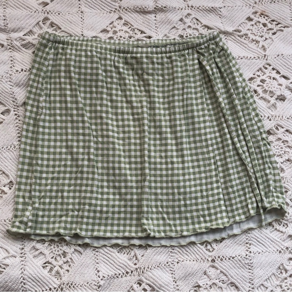 pacsun gingham mini skirt